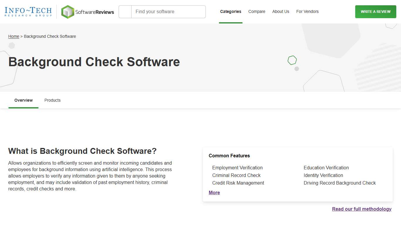 Background Check 2026 | SoftwareReviews